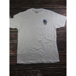 Howitzer Patriot Mens Large White T Shirt USA America Military Veteran We The...